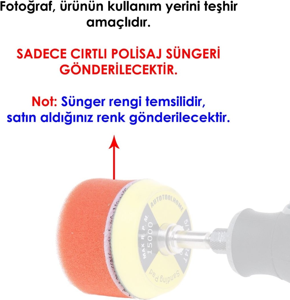 Dremel Için Cırtlı Polisaj Süngeri (Çap 50MM) - Ultra Sert