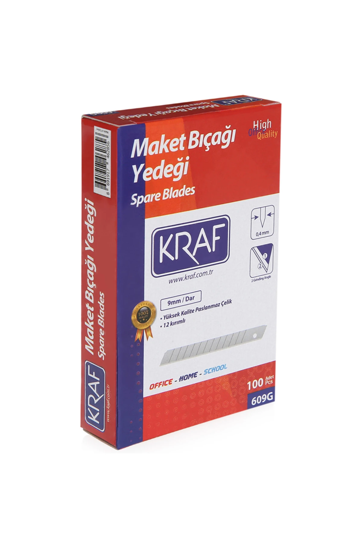5 Paket (500 Adet) MAKET BIÇAĞI YEDEĞİ DAR 609G