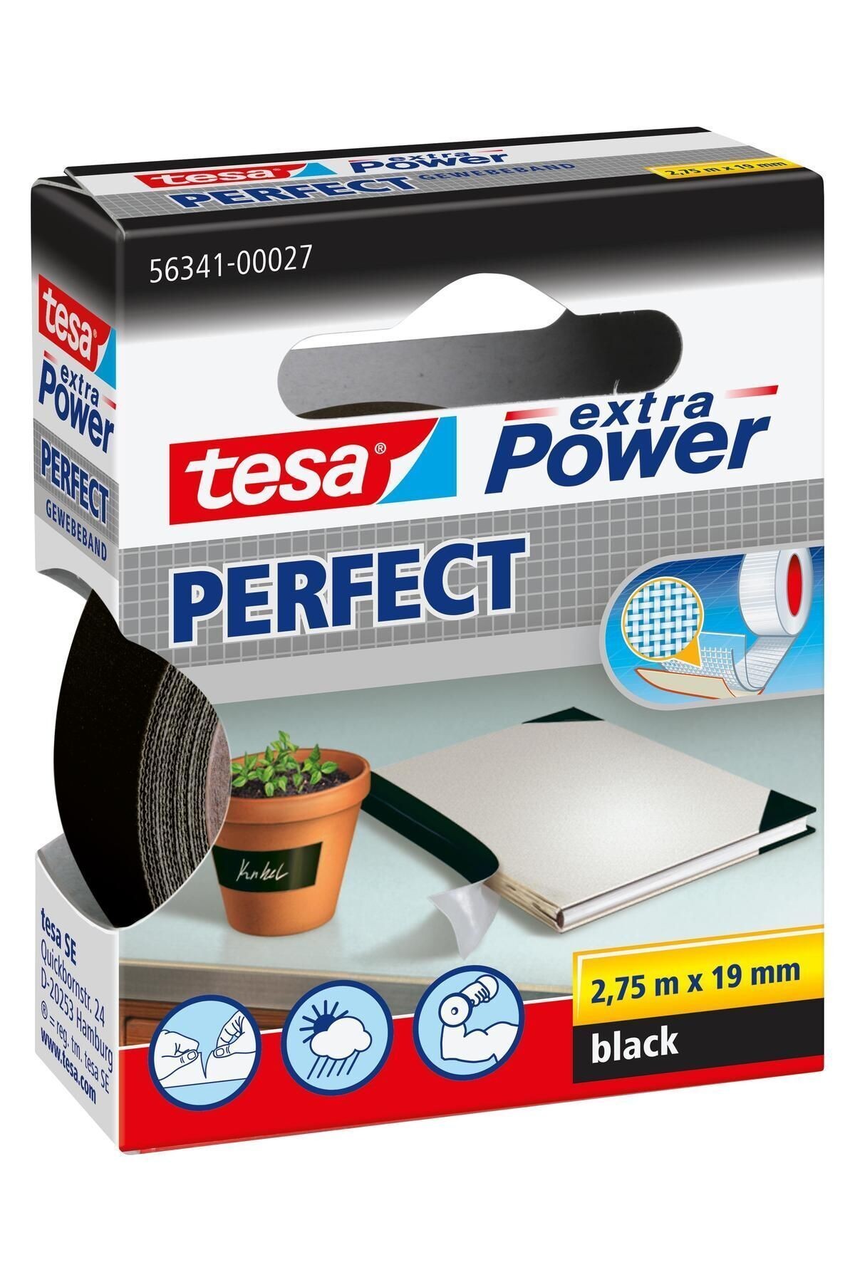 Ekstra Power Perfect Bez Tamir Bandı, Siyah