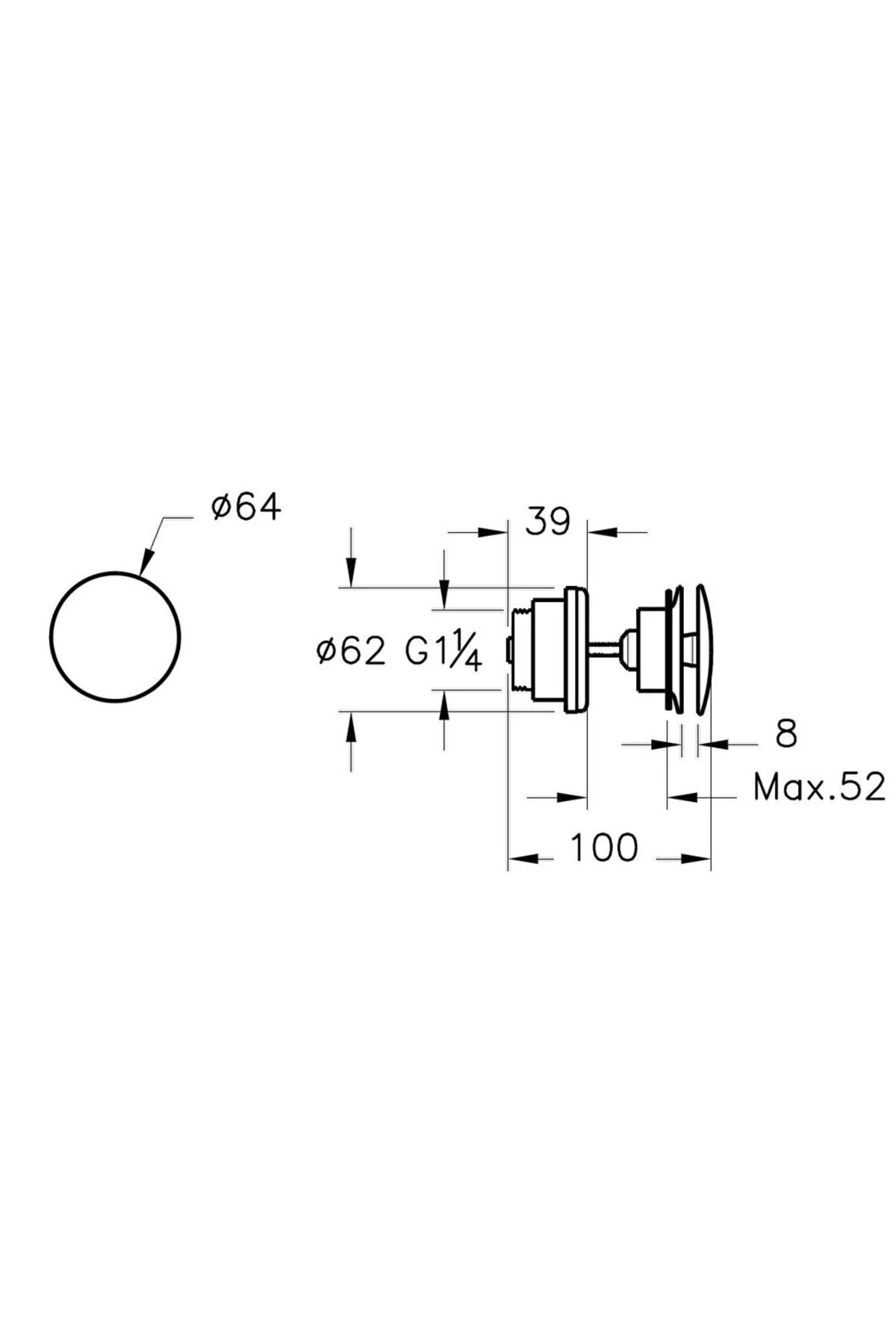 Origin A4514934 Yuvarlak Lavabo Süzgeci, Universal, Basmalı, Fırçalı Nikel