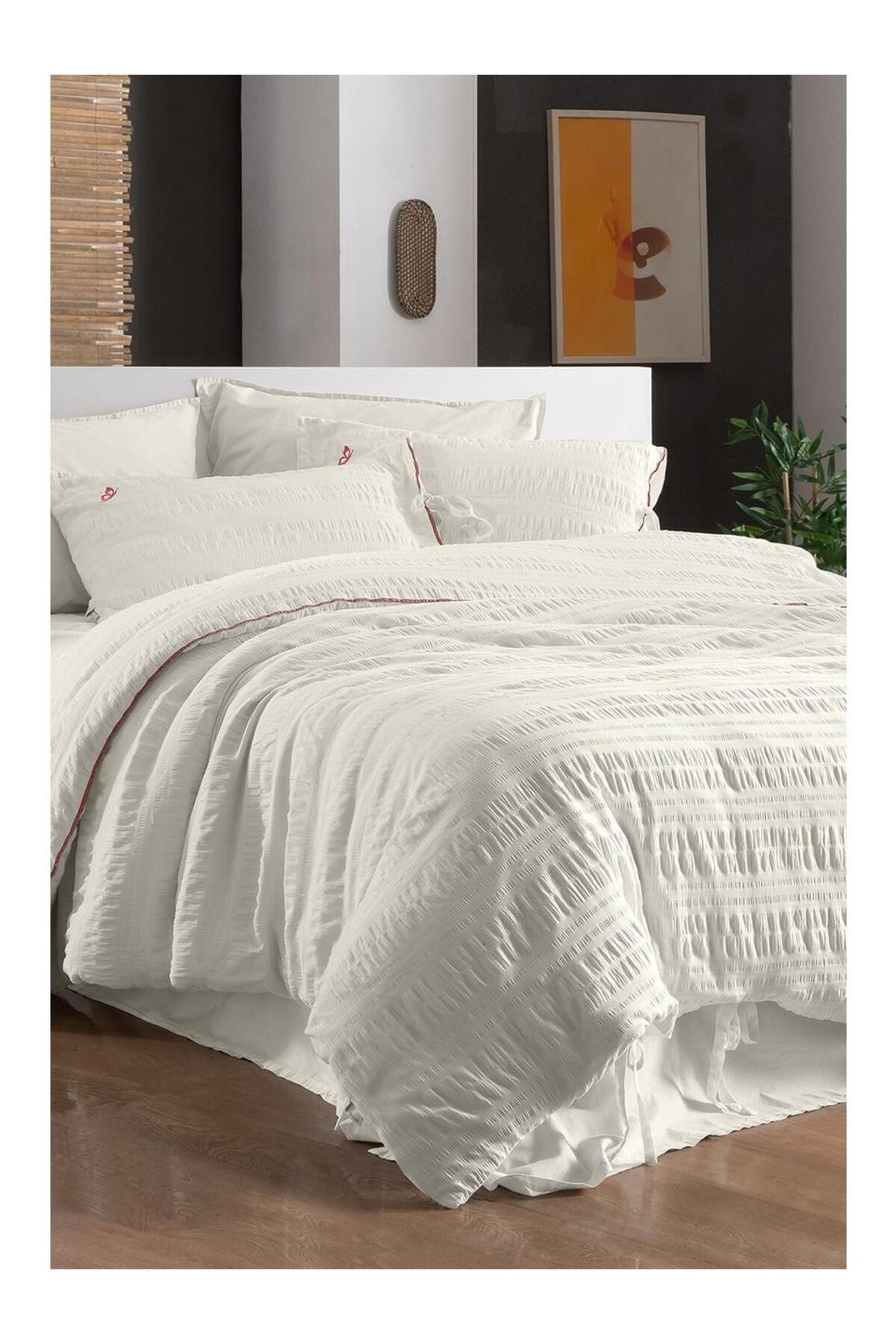 Leon Beyaz Tek Kişilik %100 Pamuk Mood Comfort Nevresim Takımı