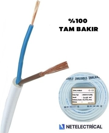 2x1.5 Ttr - 15 Metre Çok Telli Kablo