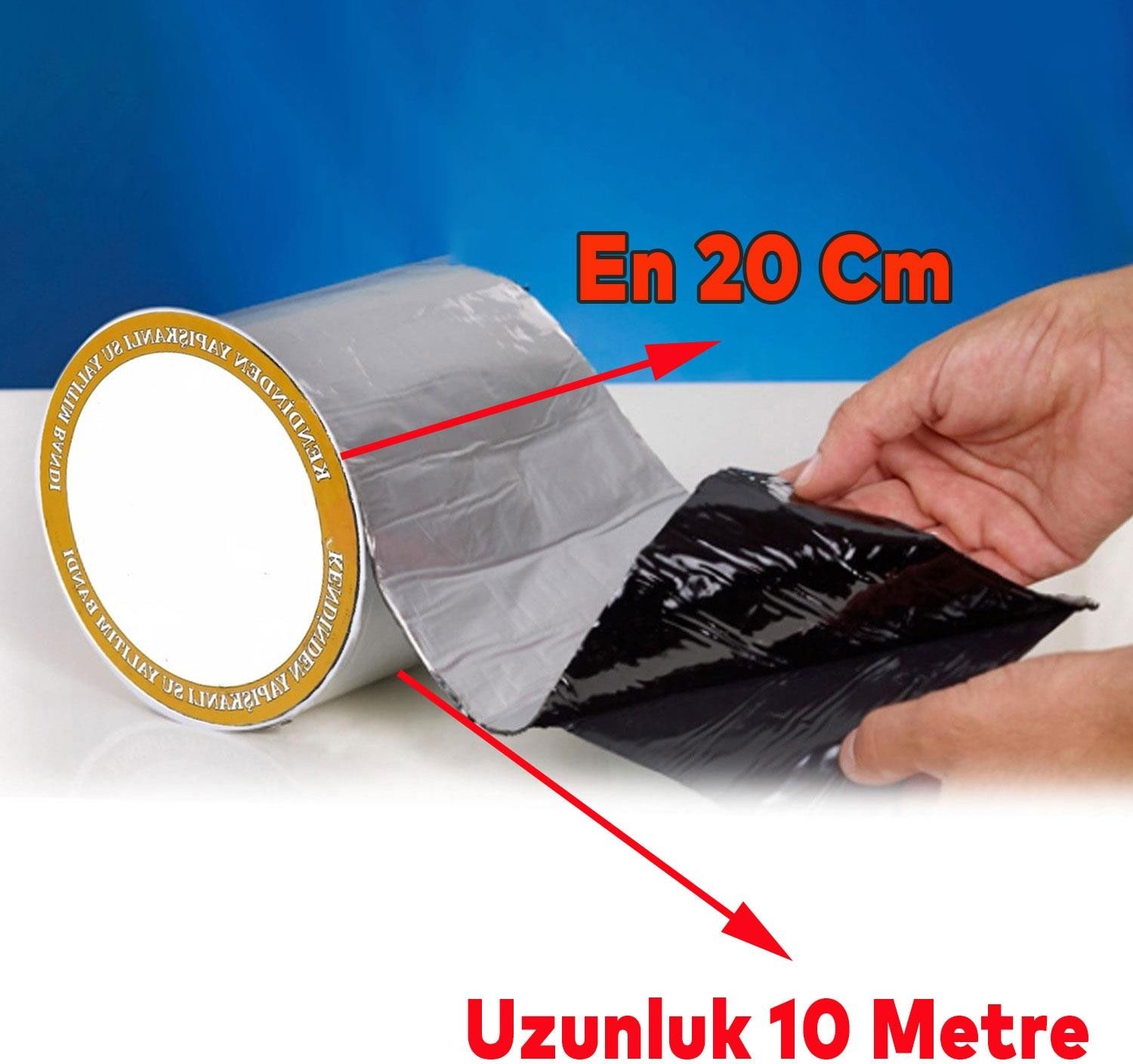Çatı Yalıtım Baca Dibi Bandı Folyolu Ses Su Yalıtım Bant Bandı 20 cm x 10 mt