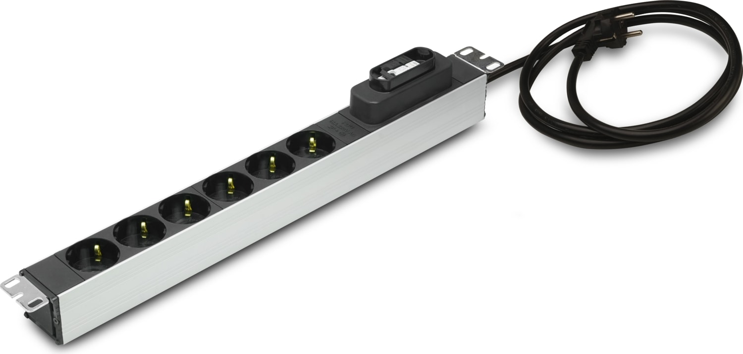 19" 6'lı Schuko Kabinet Grup Prizi (PDU)-16A Sigortalı