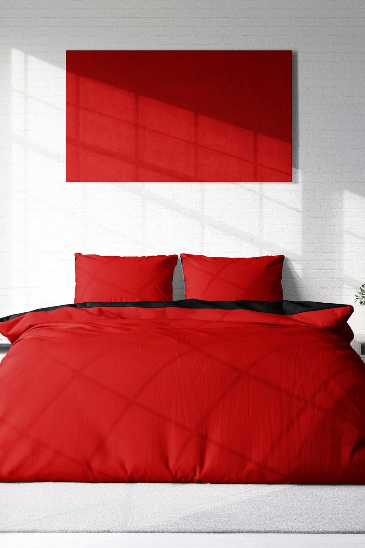 Kıng Sıze Çift Taraflı Pamuk Ranforce Çift Kişilik Nevresim Takımı 220x240cm