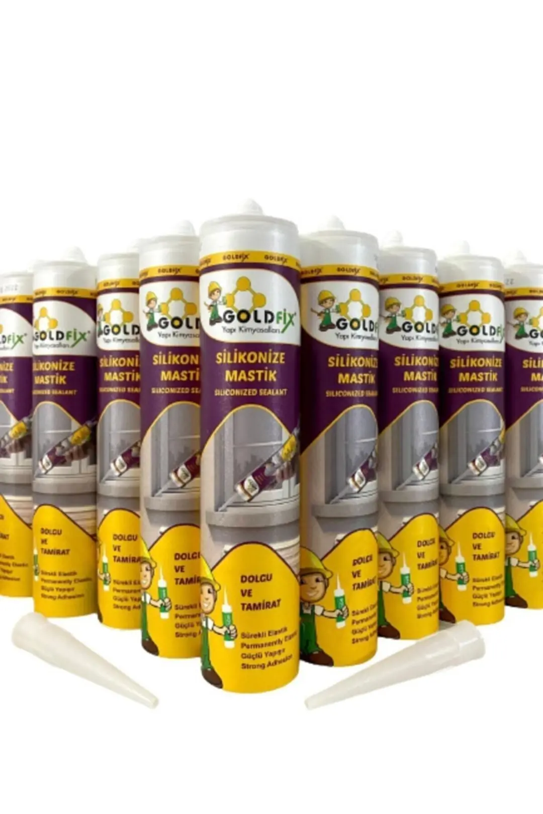 Hatfix GOLDFİX HATFİX Silikonize Mastik - Beyaz Renk - 30 Adet (bir Koli)