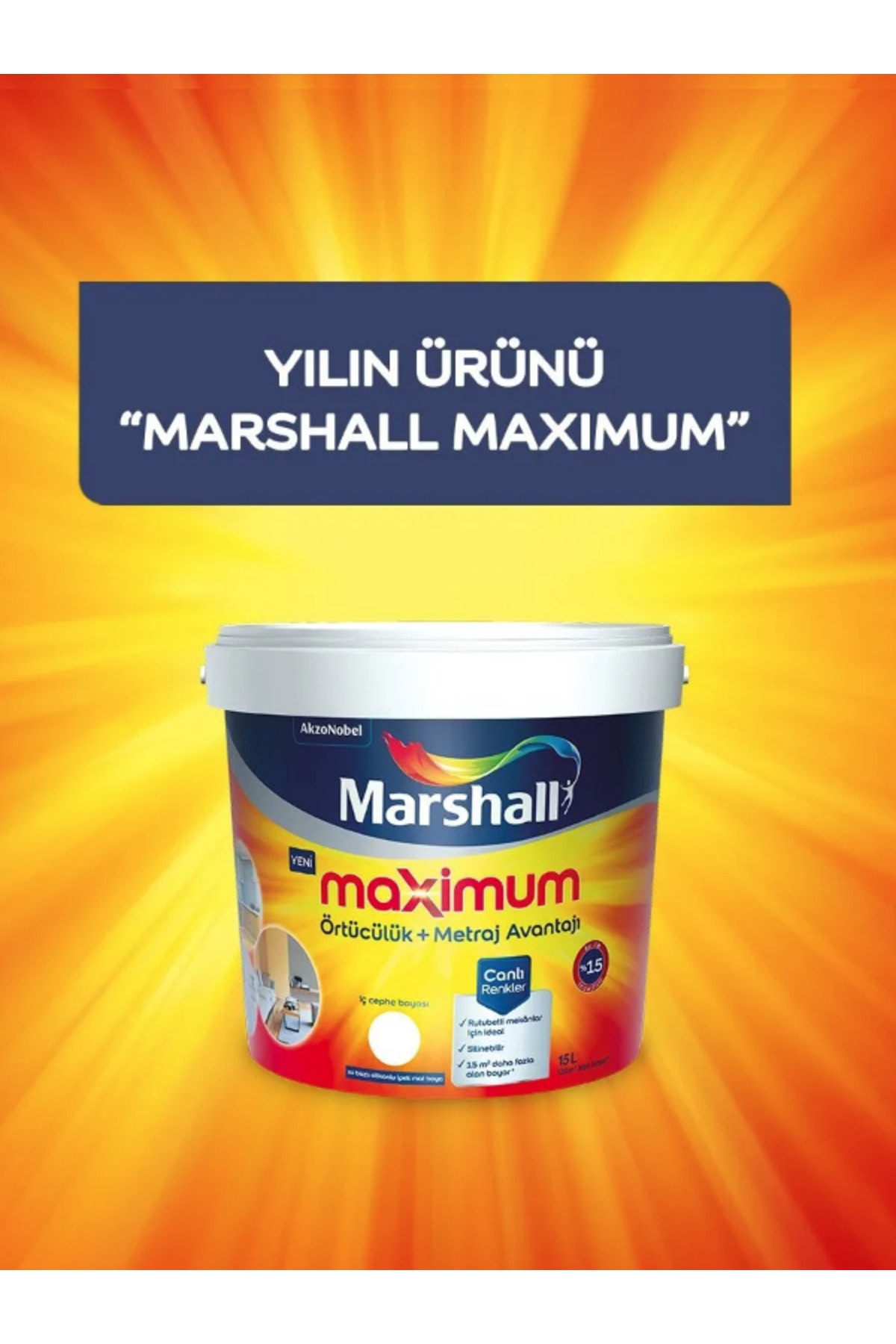 MAXİMUM SİLİKONLU SİLİNEBİLİR BOYA