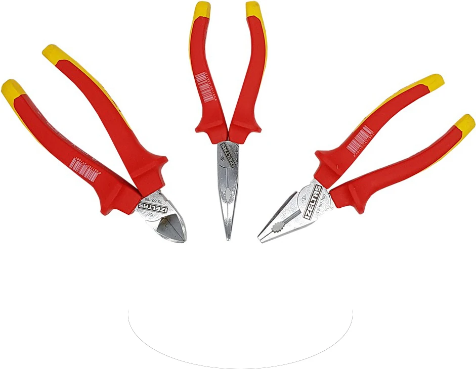 İzeltaş 1000V Izoleli Vde Elektrikçi Pense Yankeski Kargaburun Seti 160 mm 3'lü