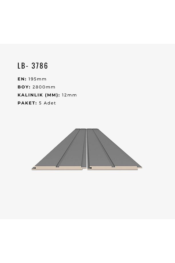 AGT Duvar Lambri Profili Lb 3786- SOFT TOUCH BEYAZ