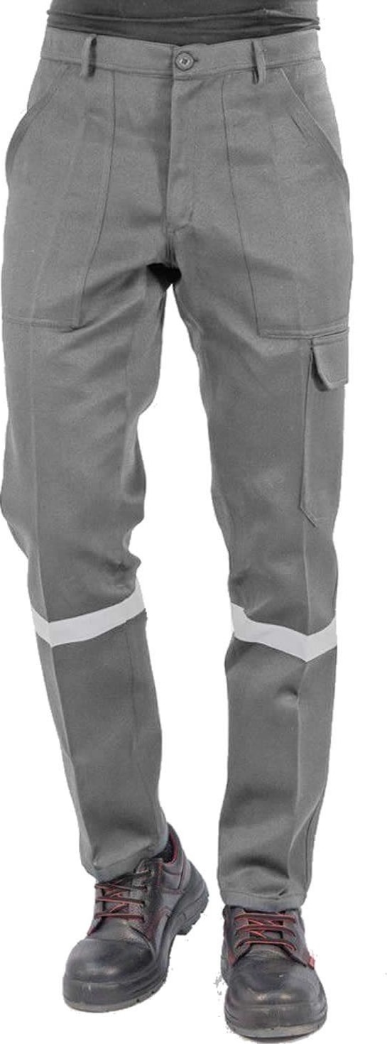 0201 16x12 Gabardin Reflektörlü Kargo Cepli Yazlık İş Pantolonu