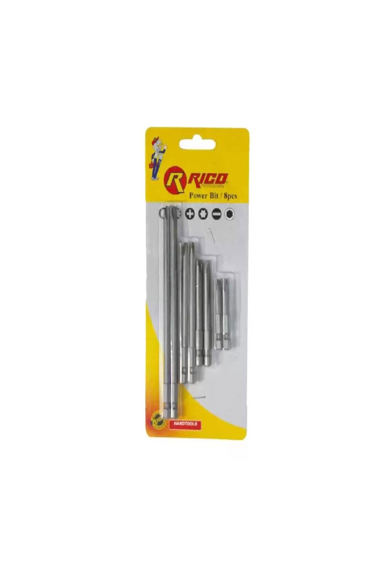 RİCO 005-KK1133 Matkap Ucu Düz Yıldız Bits Seti Takımı 8 Parça