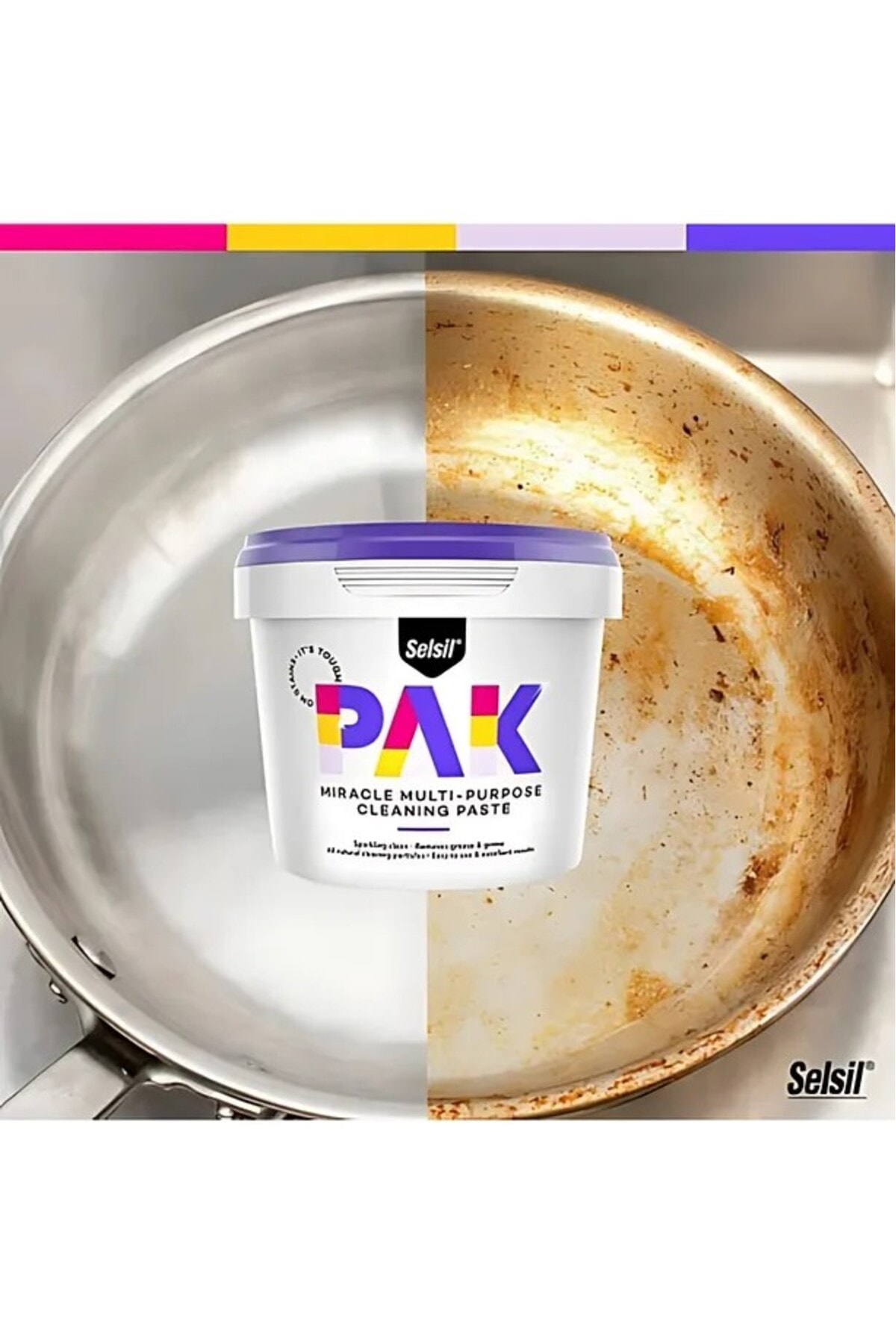 SELSİL 4 Adet Pak Genel Amaçlı Mucize Temizleyici Krem 4 X 500 Gr