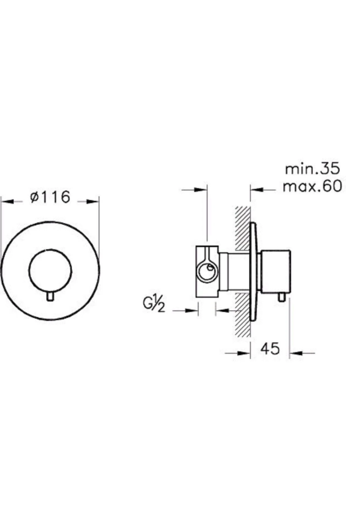 A41657 Ankastre 3 Yollu Yönlendirici, Krom