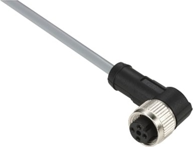 Kablolu Konnektör Dirsekli Dişi M12 4pim Pvc 5m