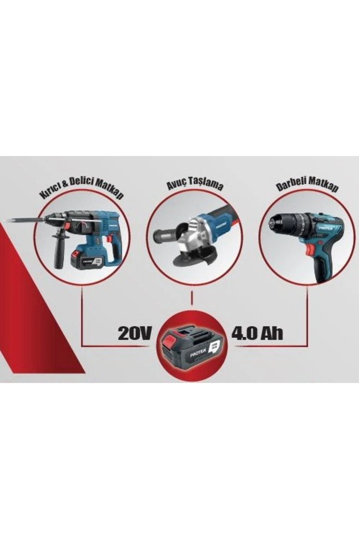 PST 903  Şarjlı Delici Kırıcı Matkap + Avuç Taşlama + Darbeli Matkap 3 lü Set