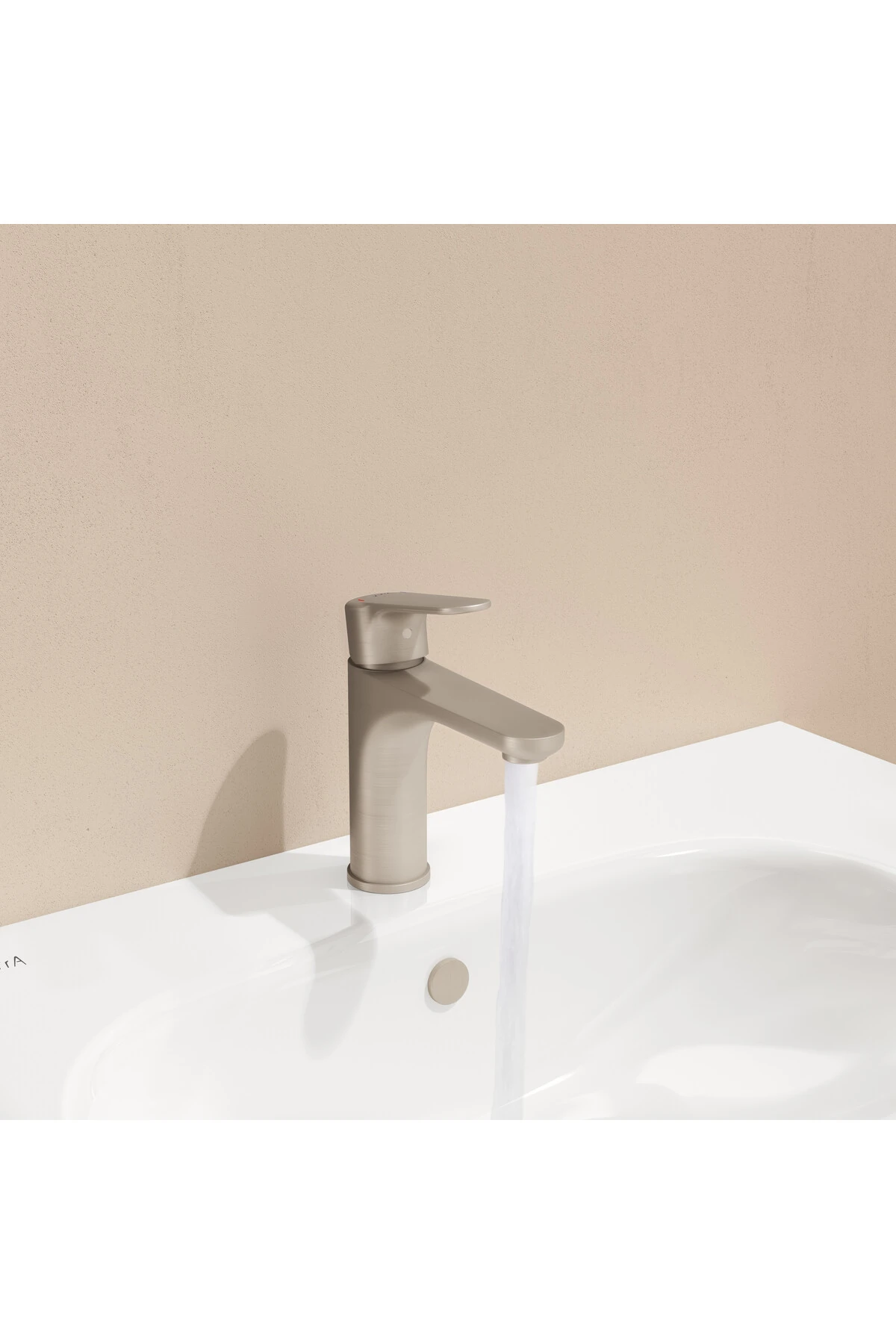 Root Round A4270634 Yüksek Lavabo Bataryası, Fırçalı Nikel