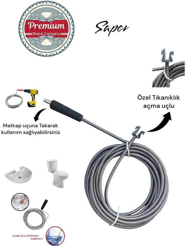 Premium 7 Metre 9mm Matkaplı Kullanım Özel Seri Kanal Susta