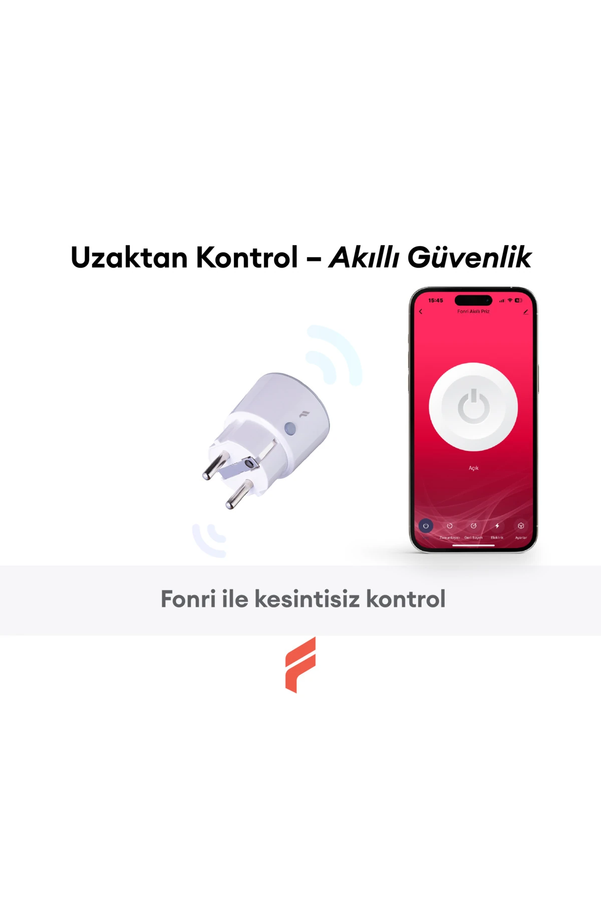 Akıllı Priz (16 AMPER) 3'lü Set, Uzaktan Kontrol, Anlık Enerji Tüketim Takip, Zamanlayıcı, Tuya