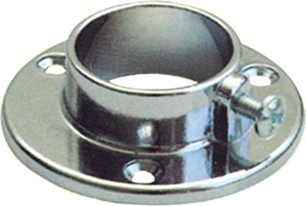 Yuvarlak Metal Askı Flanşı Vidalı Krom Q25 (2 Adet )