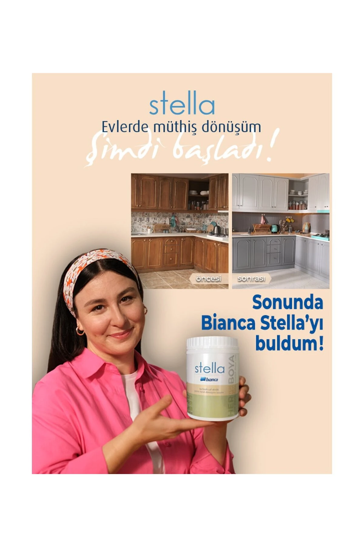 BİANCA STELLA SU BAZLI SAF AKRİLİK YENİ NESİL DÖNÜŞÜM BOYASI 1 lt RAL-9003