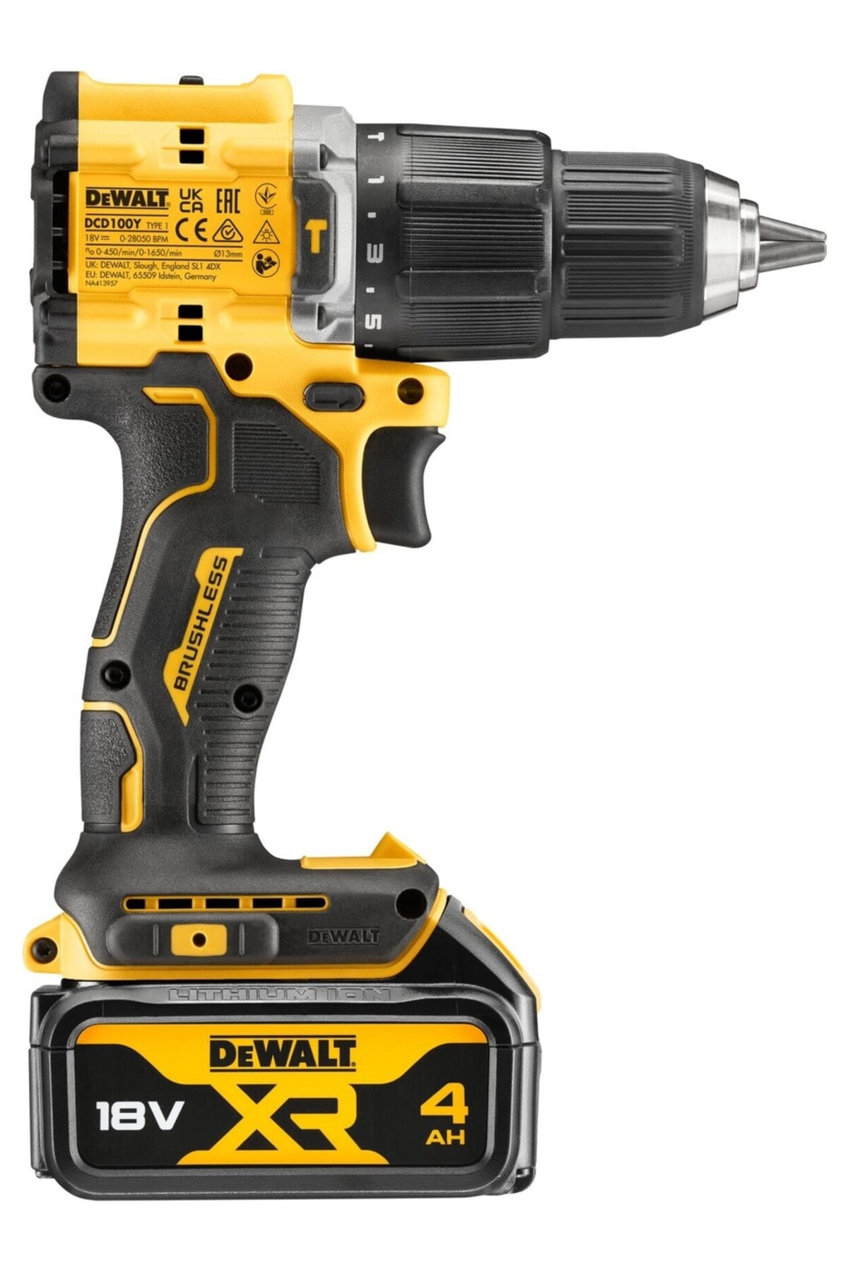 DEWALT Dcd100ym2t 18v 4.0 Ah Li-İon Çift Akülü Kömürsüz Profesyonel Darbeli Matkap
