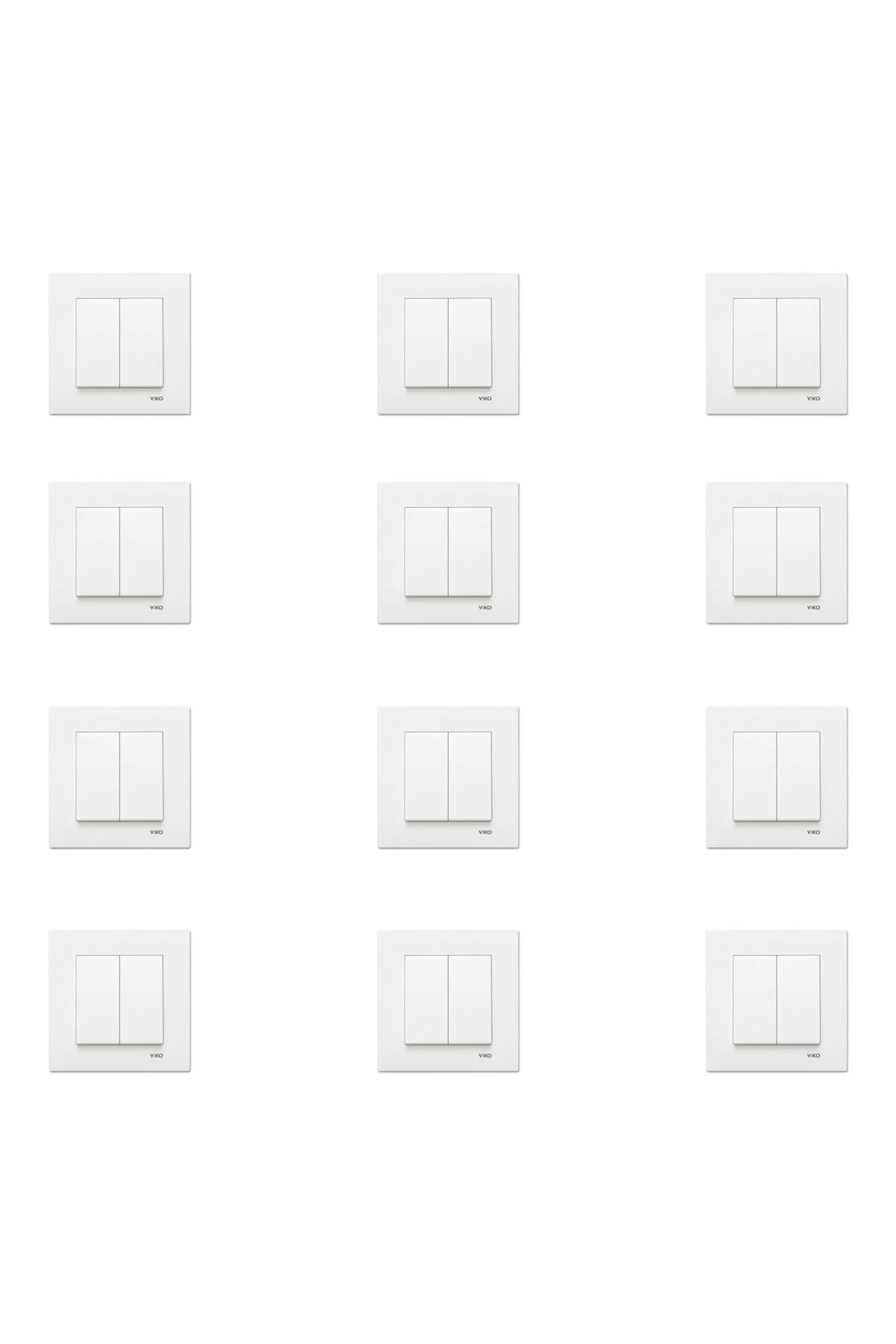 Karre Beyaz Anahtar Çerçeve Dahil 12 Adet 90967001