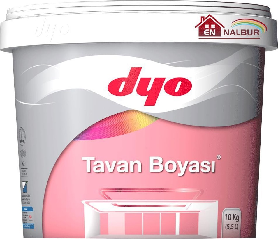 DYO Beyaz Tavan Boyası 10 Kg – 30-50 m² Kaplama Alanı, İç Mekanlara Uygun, Dayanıklı ve Uzun Ömürlü