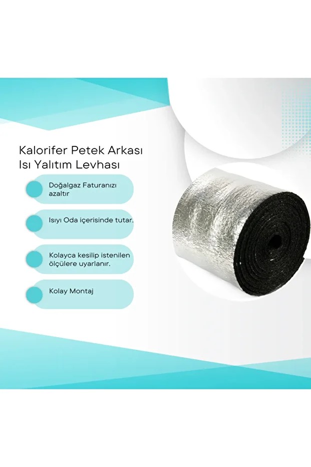3 Adet Kalorifer Radyatör Arkalığı Isı Yalıtımı İzalasyon Levhası Petek Arkası Alüminyum Folyo