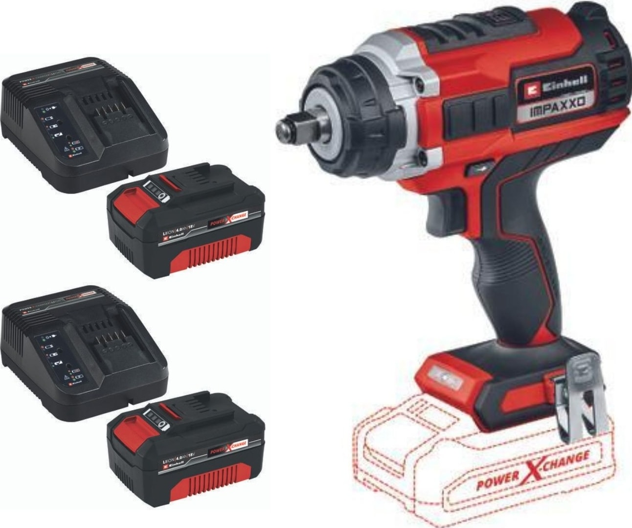 Impaxxo 18/400 2X4.0AH Akülü Kömürsüz Somun Sökme Makinesi