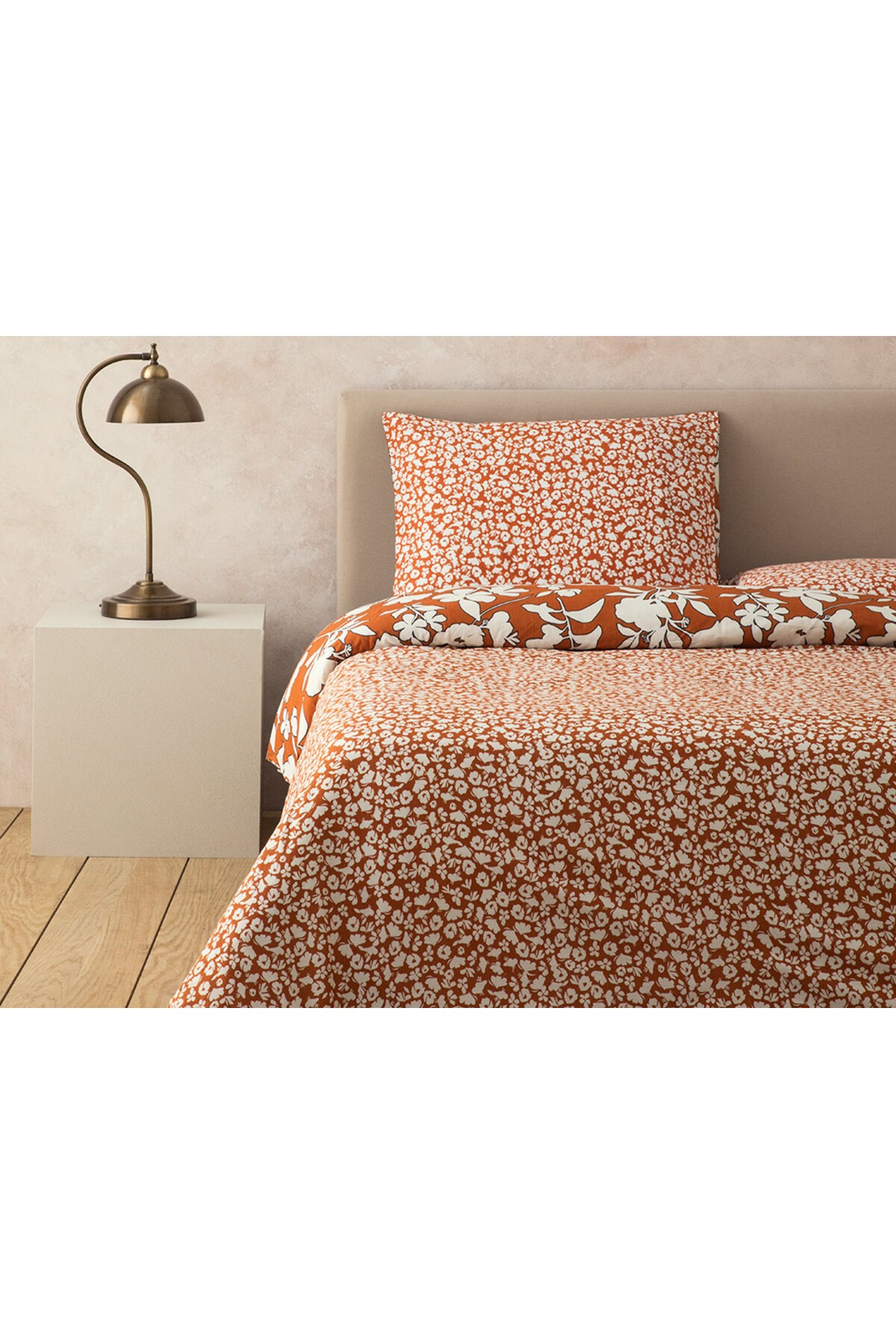 Grandiflora Dijital Baskılı Soft Cotton Çift Kişilik Nevresim Seti 200x220 Cm Terracotta