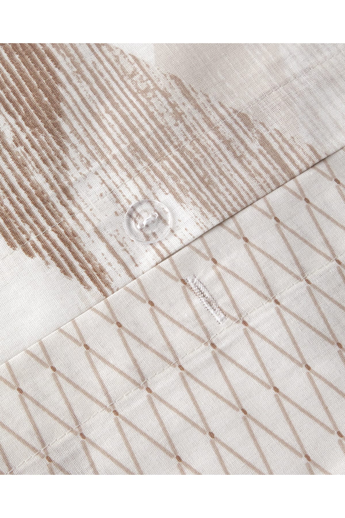 Modern Argyle Çift Taraflı Pamuk Tek Kişilik Nevresim Takımı 160x220 cm Bej