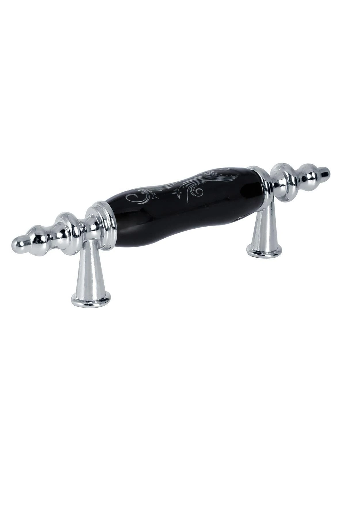 Porselen Kulp Dolap Çekmece Mobilya Mutfak Çocuk Kulbu Asos 64mm-krom -siyah-stk336