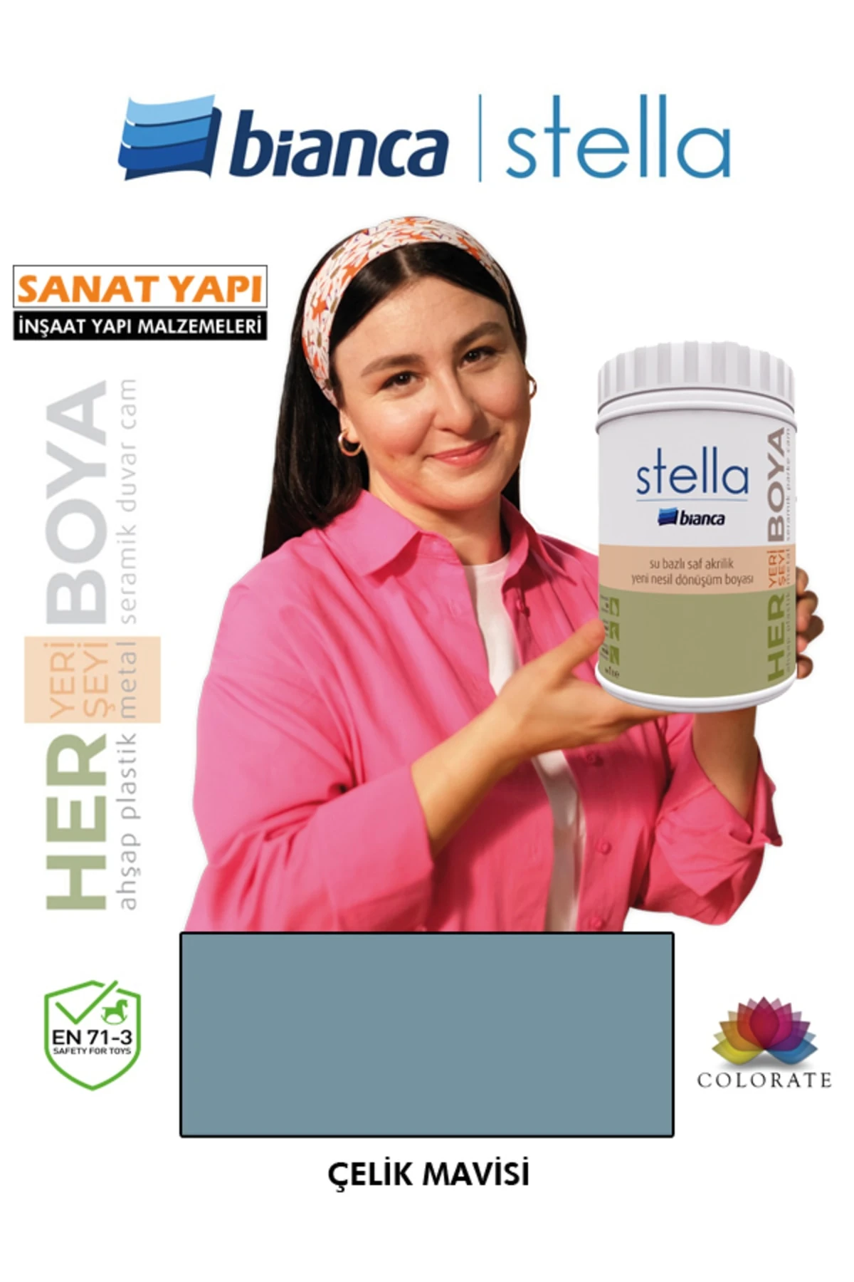 Su Bazlı Akrilik Boya Çelik Mavisi