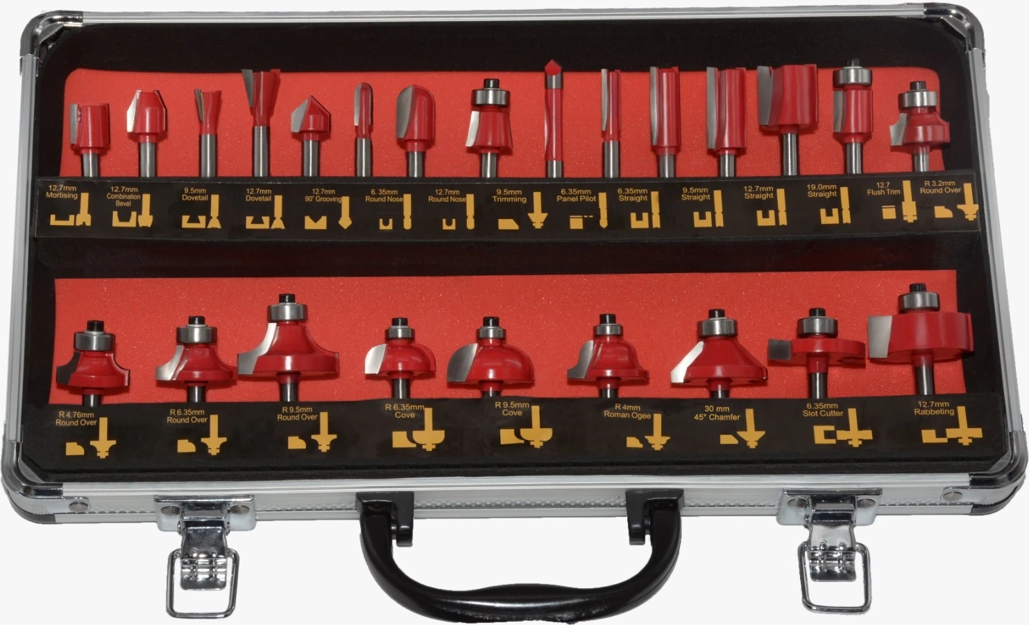 24'lü Freze Bıçak Çanta Set