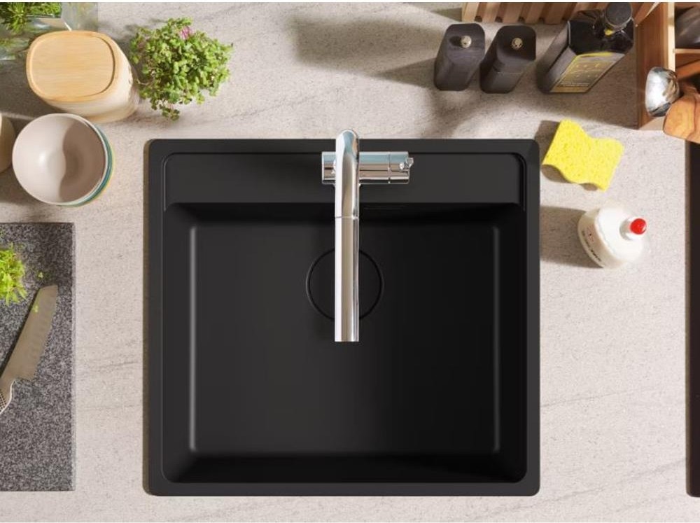 Mrg 610-52 Matt Black Tezgahstü Granit Evye