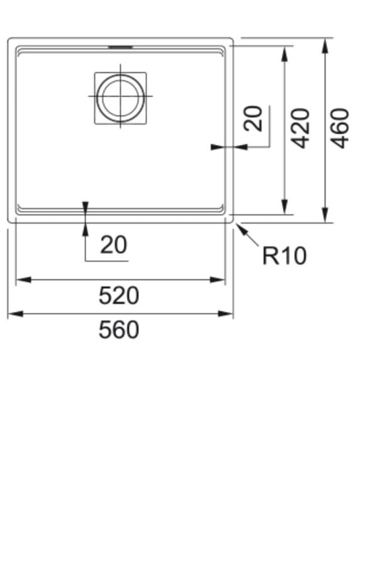 KNG 110 - 52 Matt Black  GRANİT EVİYE