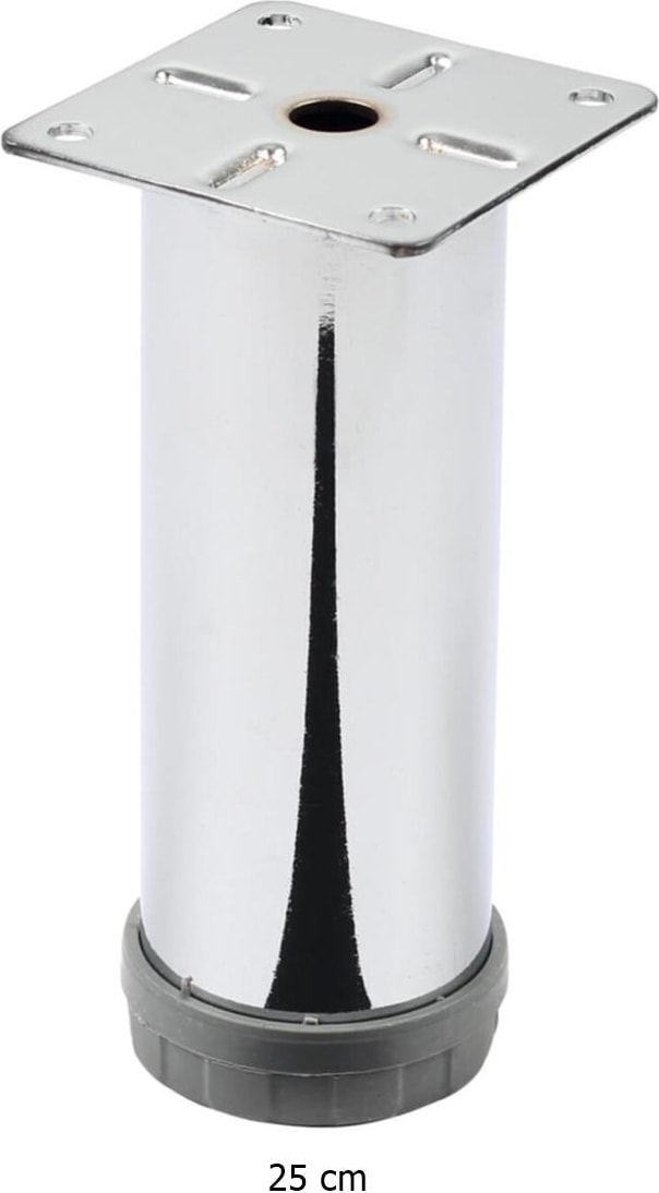 Mobilya Ayağı Metal 25 Cm Alttan Ayarlı 42 mm Krom Ayak