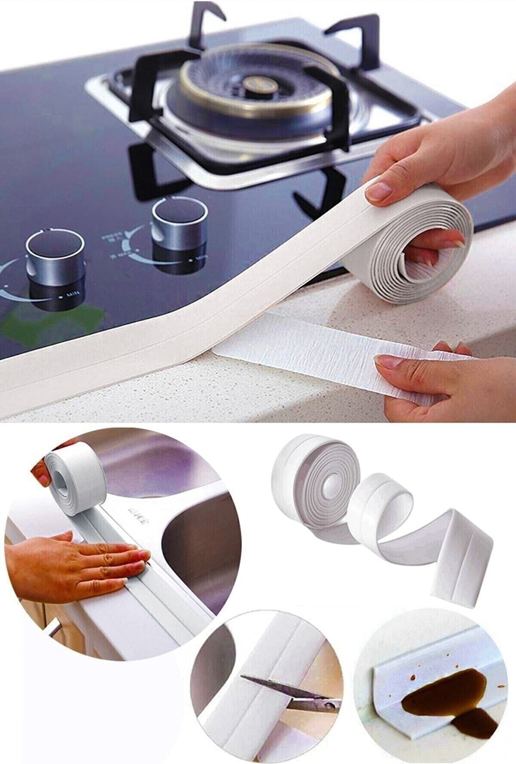 Su Sızdırmaz Geçirmez Bant Lavabo Küvet Kenar Bandı Küvet Duş