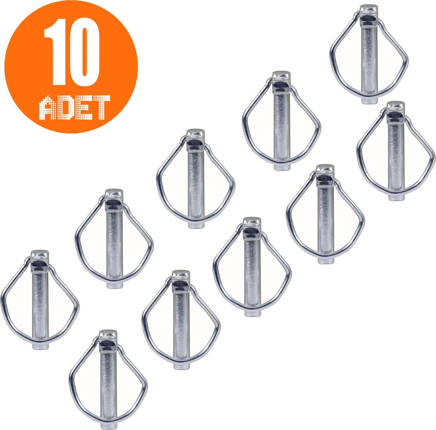 Traktör Pimi Yaylı Pim Galvenizli Çelik 6 Mm-10 Adet