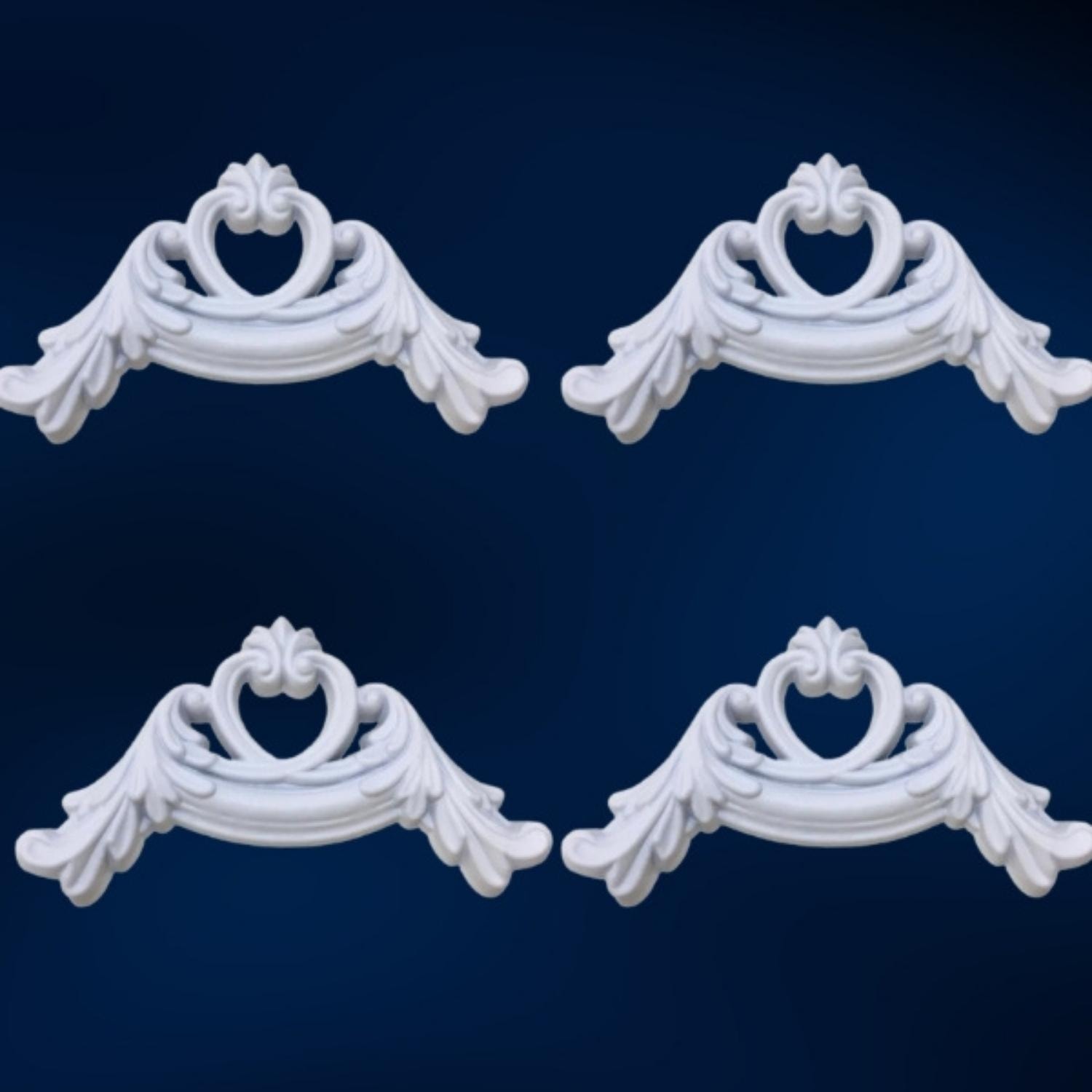 Boyanabilir Duvar Çıtası Köşe Motif 4 Adet 2,5 cm GBM - B116 - 4