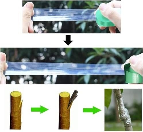 250 Metre, Esnek, Ağaç Çiçek Aşılama Bandı, Folyosu, Pvc Vinil,