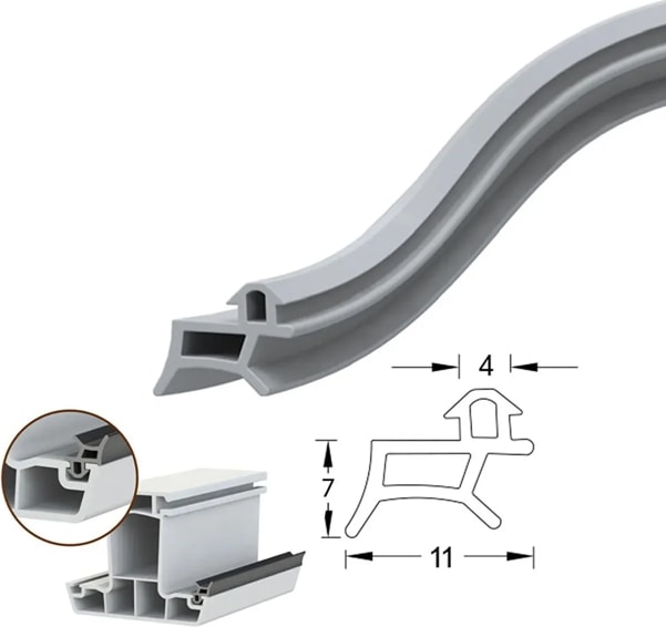 Pen Markalarının Kapı Pencere Contası Pvc Fitili 40 Metre Gri Tüm Standart Pvc Pimapen, Fıratpen, Egepen, Winsa Gibi Markalara Uygunb