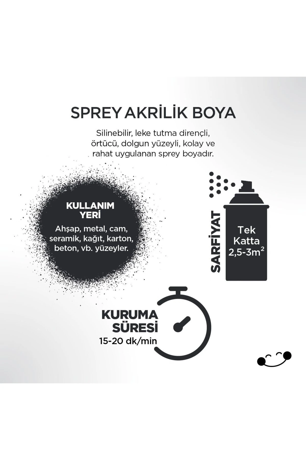 Antrasit Gri Sprey Boya 400 ml - Ral 7016 (5 Adet )
