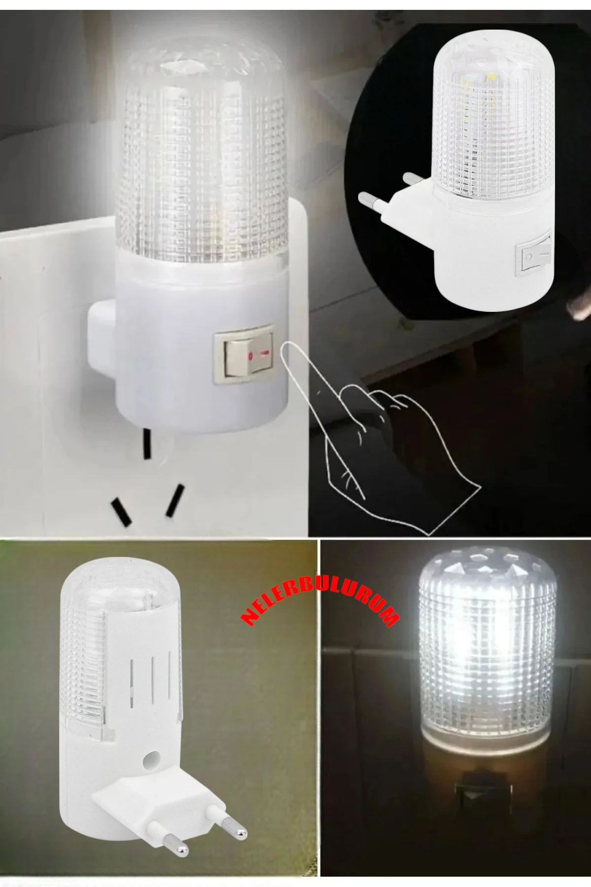 Yüksek Kaliteli 0.5 Watt Açma/kapama Tuşlu Led Gece Lambası