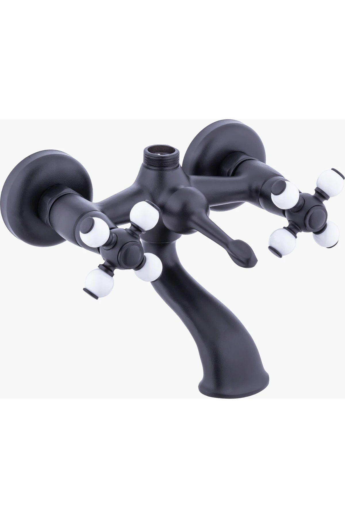 Siyah Duş Sistemi Mat Siyah Duş Seti Tepe Yağmurlamalı Vintage Batarya Dahil Duş Başlığı