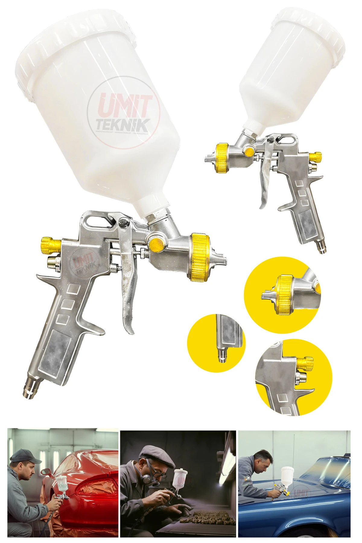 Üstten Depolu Profesyonel 600 Cc Boya Sprey Tabancası