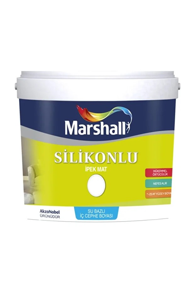 Beyaz İpek Mat Silikonlu İç Cephe Duvar Boyası 2,5 lt