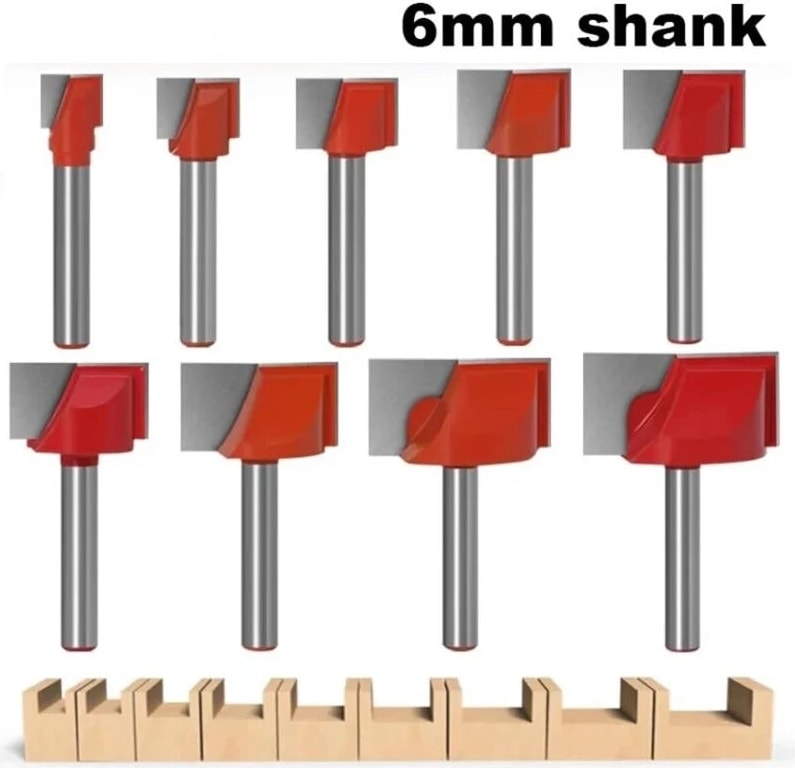6X18MM 6mm Shank Yüzey Planya Alt Temizleme Ahşap Freze Cnc Kesici Gravür Bıçağı Yönlendirici Bit Ağaç Işleme Aleti 10-32MM (Yurt Dışından)