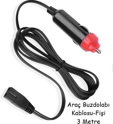 Araç Buzdolabı Kablosu Fişi (3 Metre) 2x0,5 mm