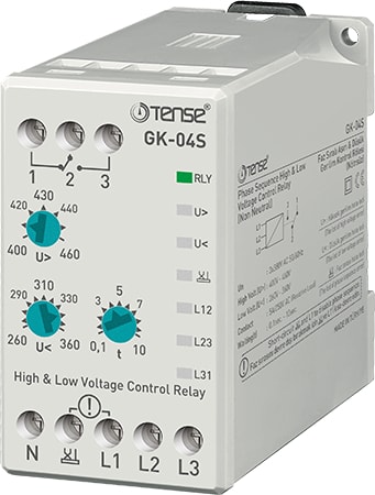 GK-04S Trifaze Aşırı -Düşük Gerilim Kontrol Rölesi faz Sırası Özelliği Devre Dışı Bırakılabilir.